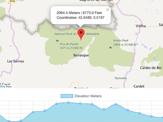 Calcular Elevación en el Mapa